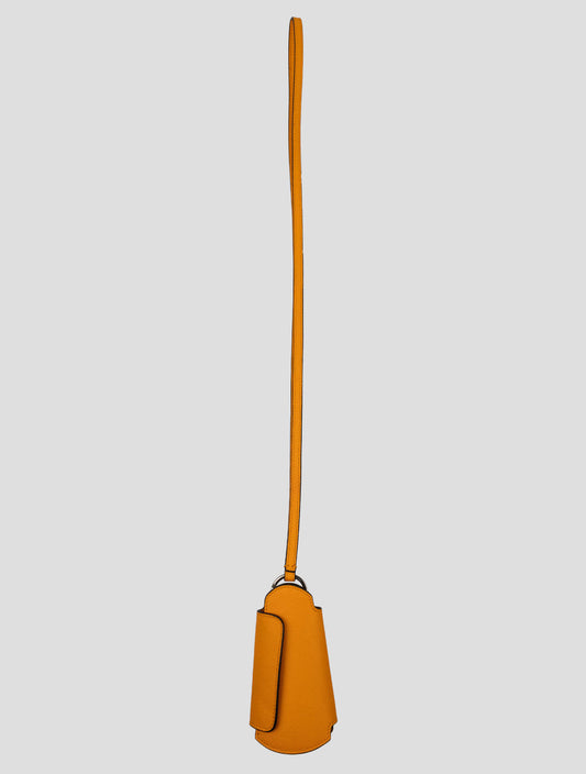 Kiton Orange Leather Keychain
