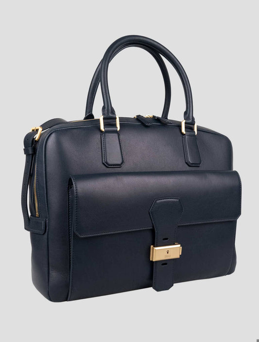 Zilli Blue Leather Briefcase