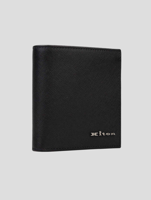 키톤 블랙 가죽 지갑 - 프리미엄 이탈리아 장인 정신