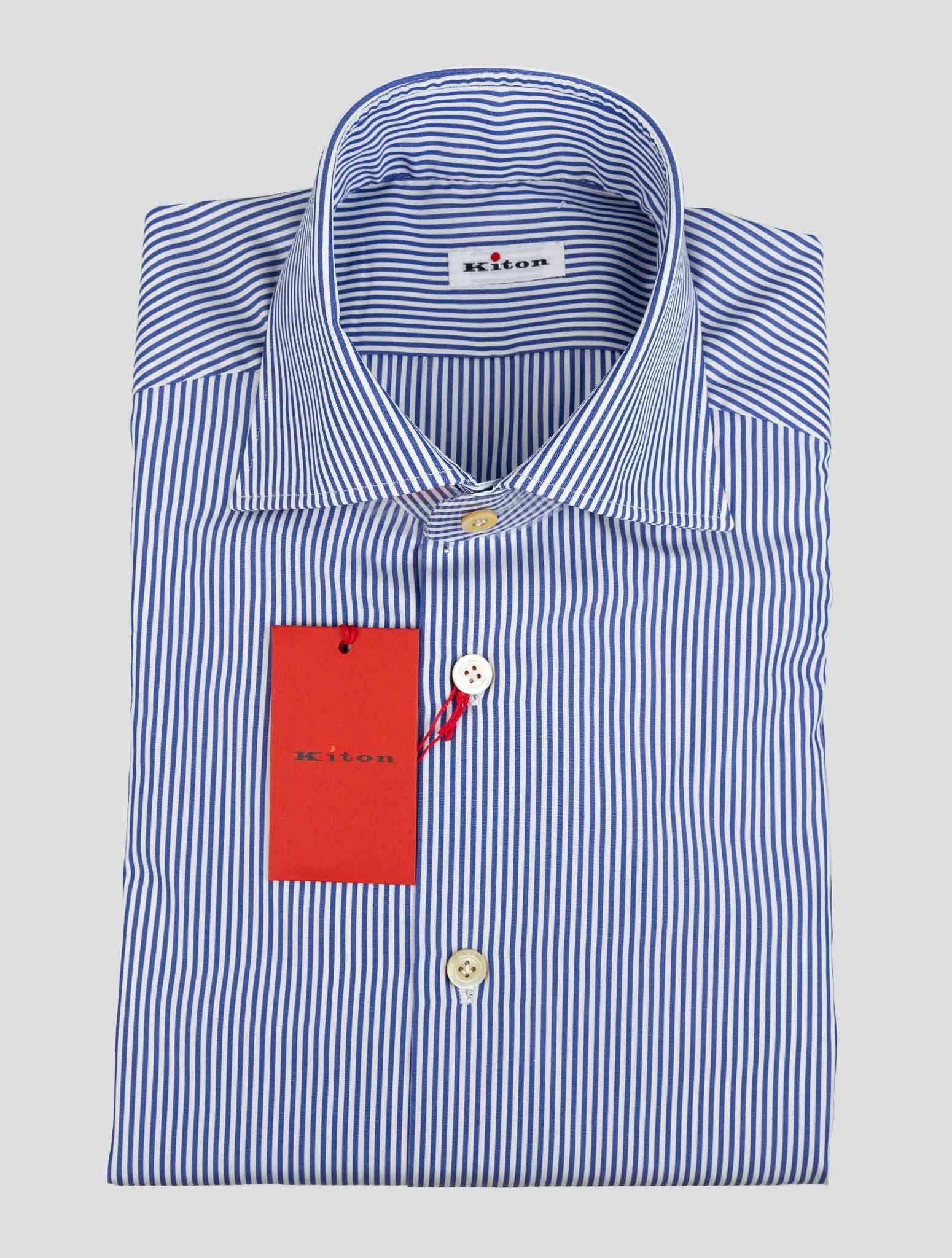 Kiton Blue White Cotton Shirt – 2Men Kiton Blue White Cotton Shirt – 2Men