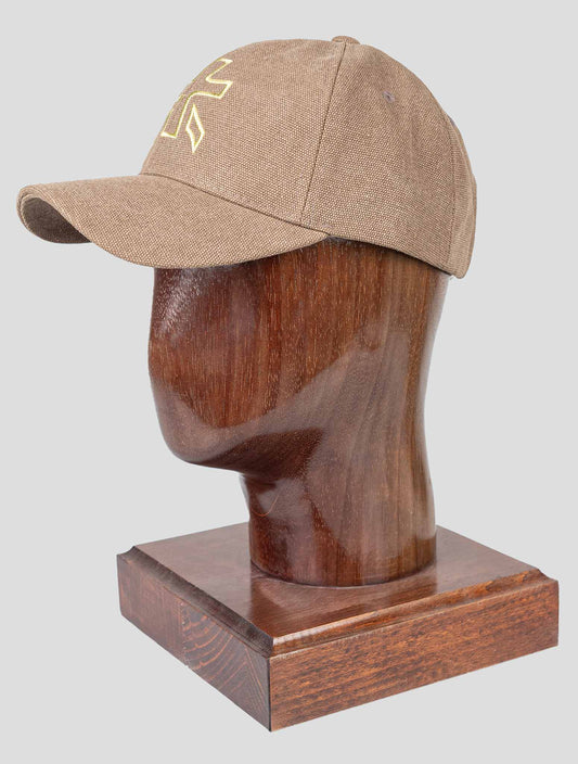 Brown cotton and leather baseball cap by Premiata, featuring a casual style perfect for everyday wear.