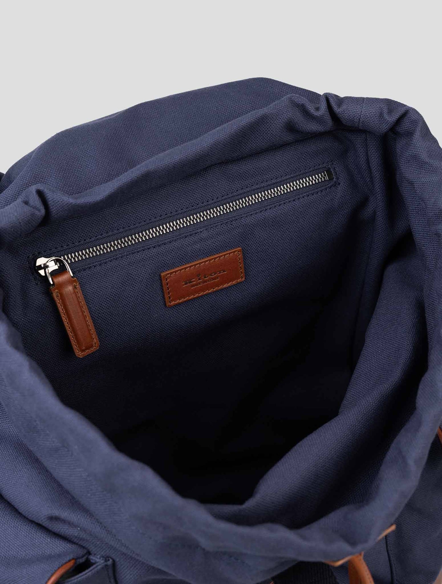 Kiton Blue Cotton Backpack