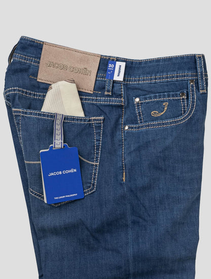 Jacob Cohen Blue Cotton Viscose Pl Ea Jeans