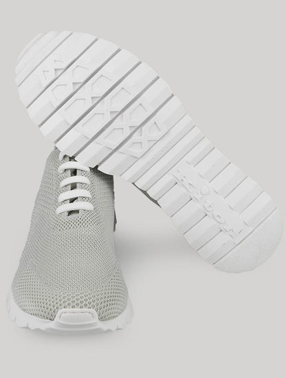 Kiton Gray Cotton Ea Sneakers