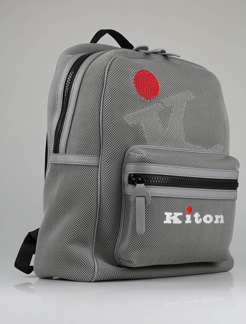 Kiton Grey Cotton Ea Backpack