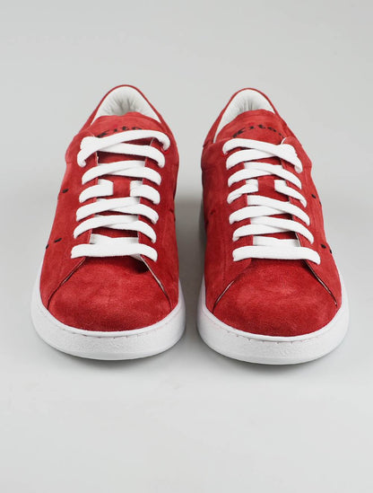 Kiton Red Leather Sneakers