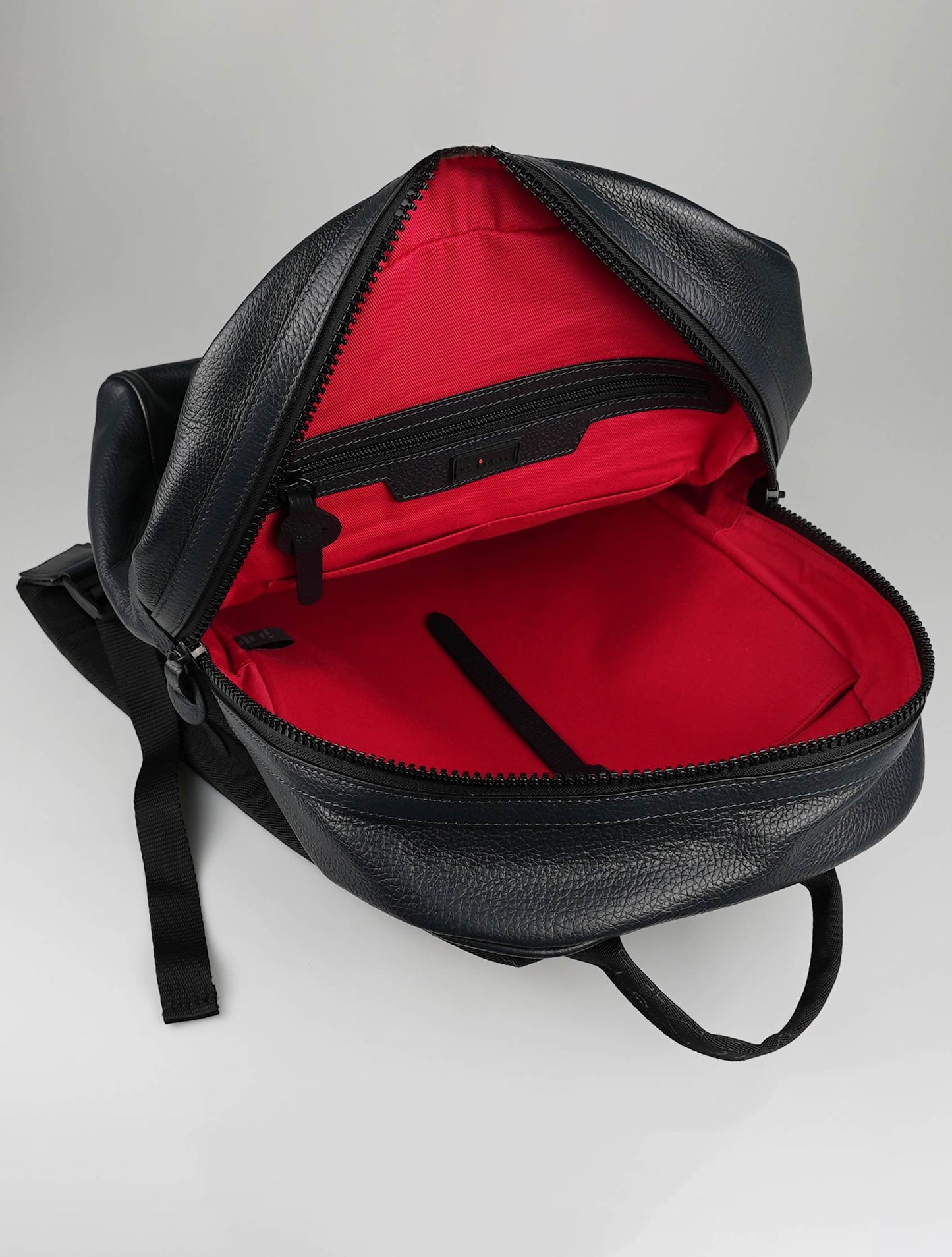 Kiton Blue Leather Backpack