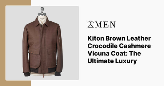 Kiton Brown Leather Crocodile Cashmere Vicuna Coat: The Ultimate Luxury
