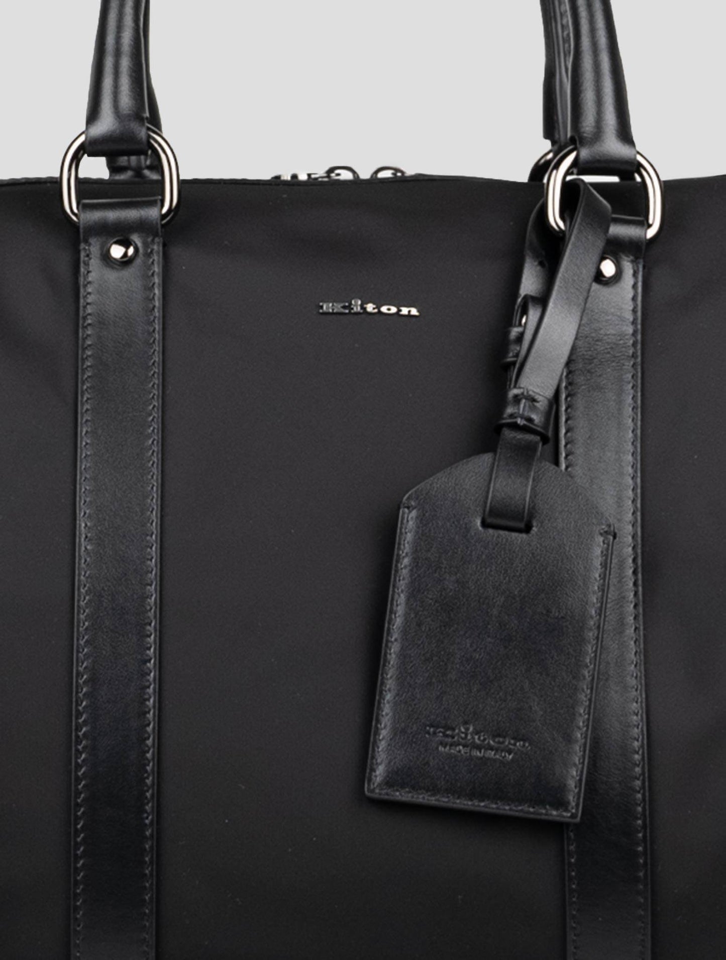 Kiton Black Pa Pc Leather Travelbag