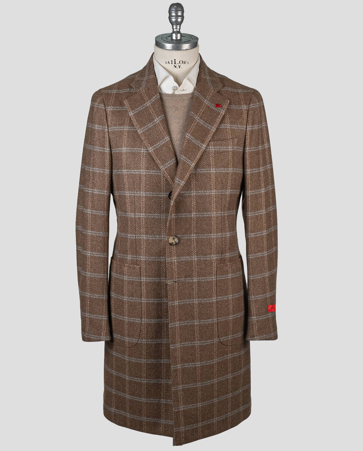 Isaia Multicolor Cashmere Coat