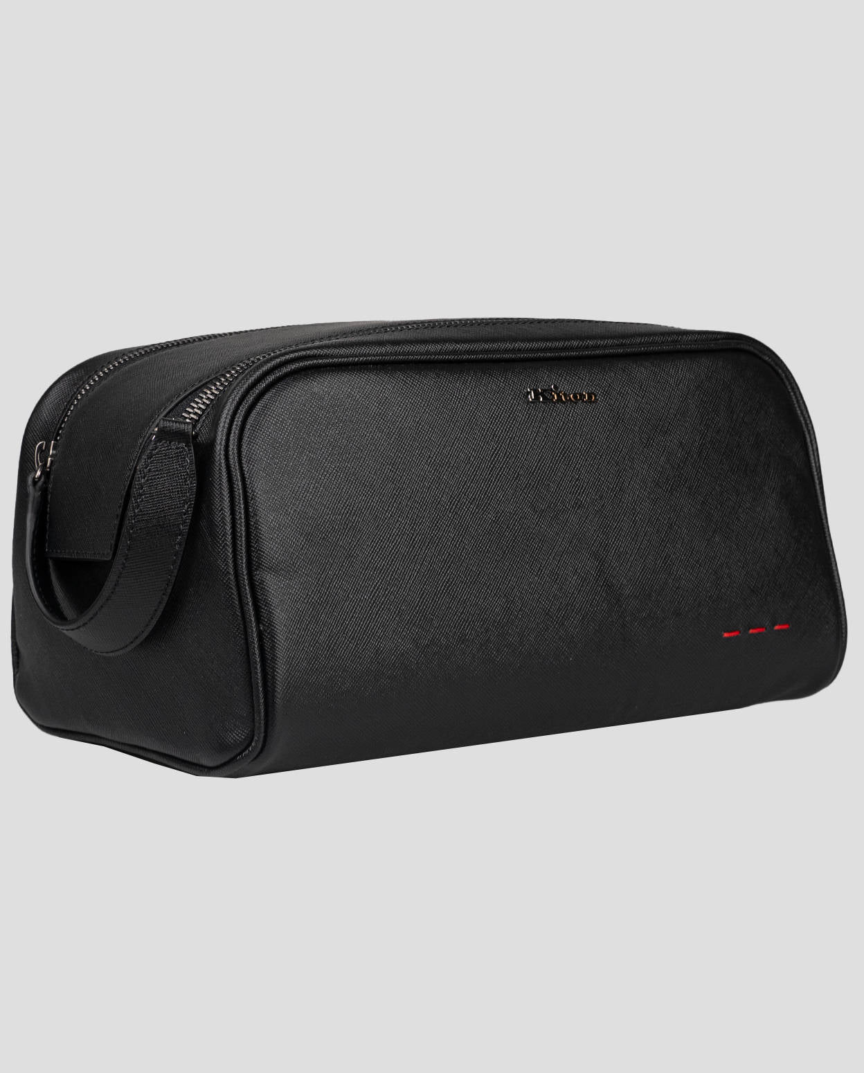 Bolsa de cuero negro Kiton