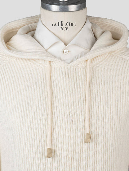 Gran Sasso White Cashmere Sweater