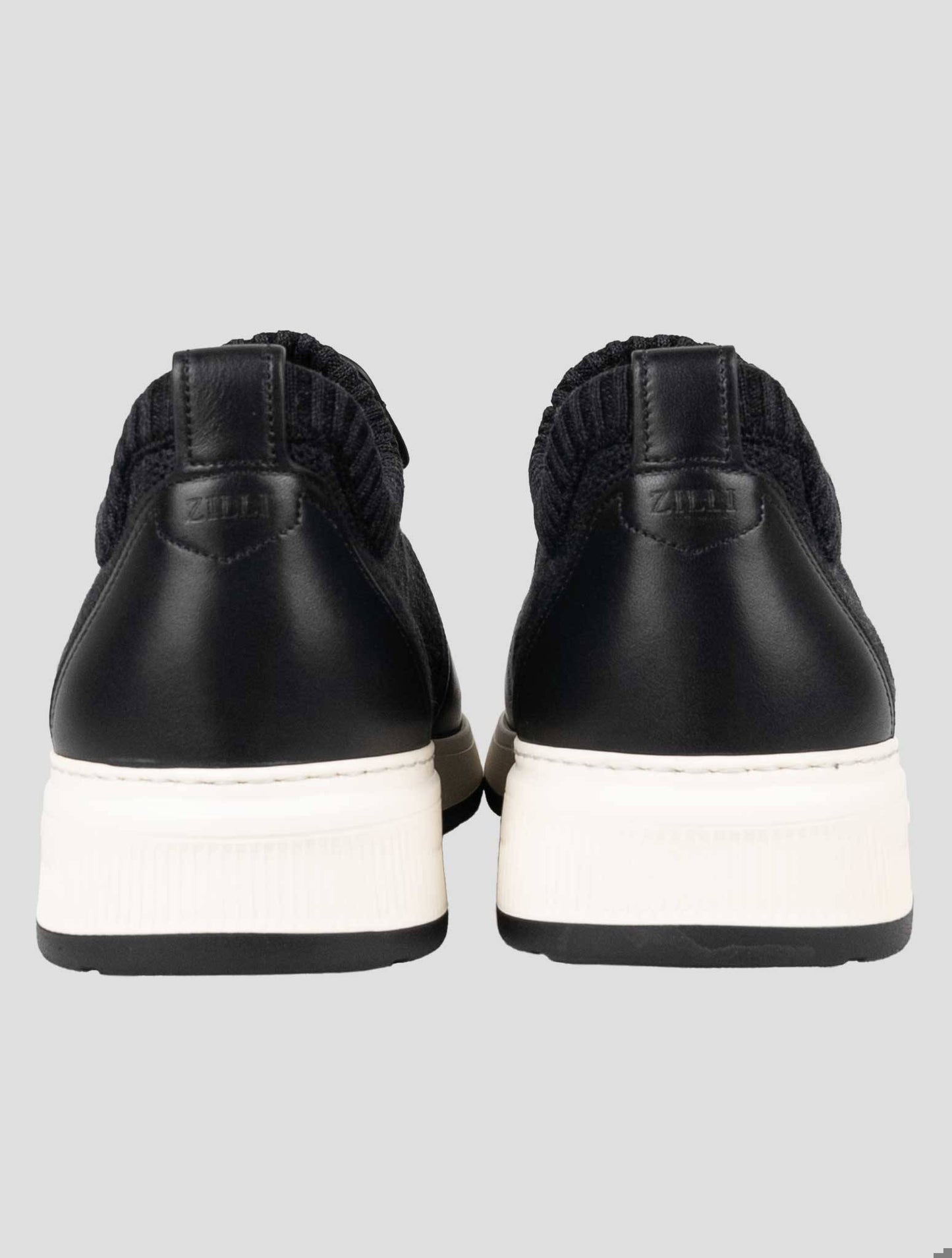 Zilli Black Cotton Leather Sneakers