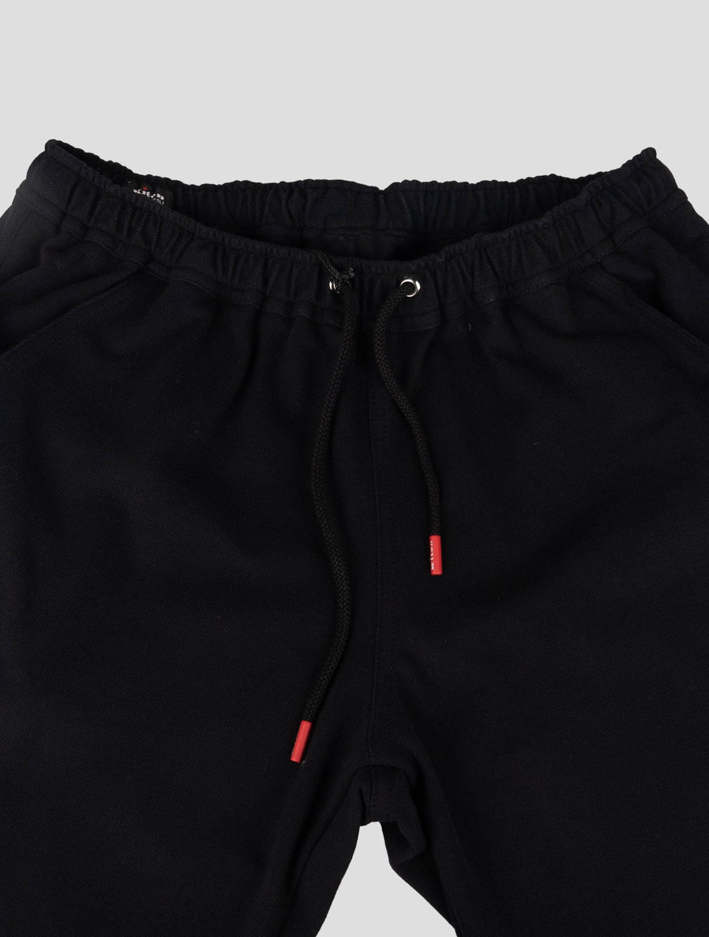 Kiton Black Cotton Tracksuit Short Pants