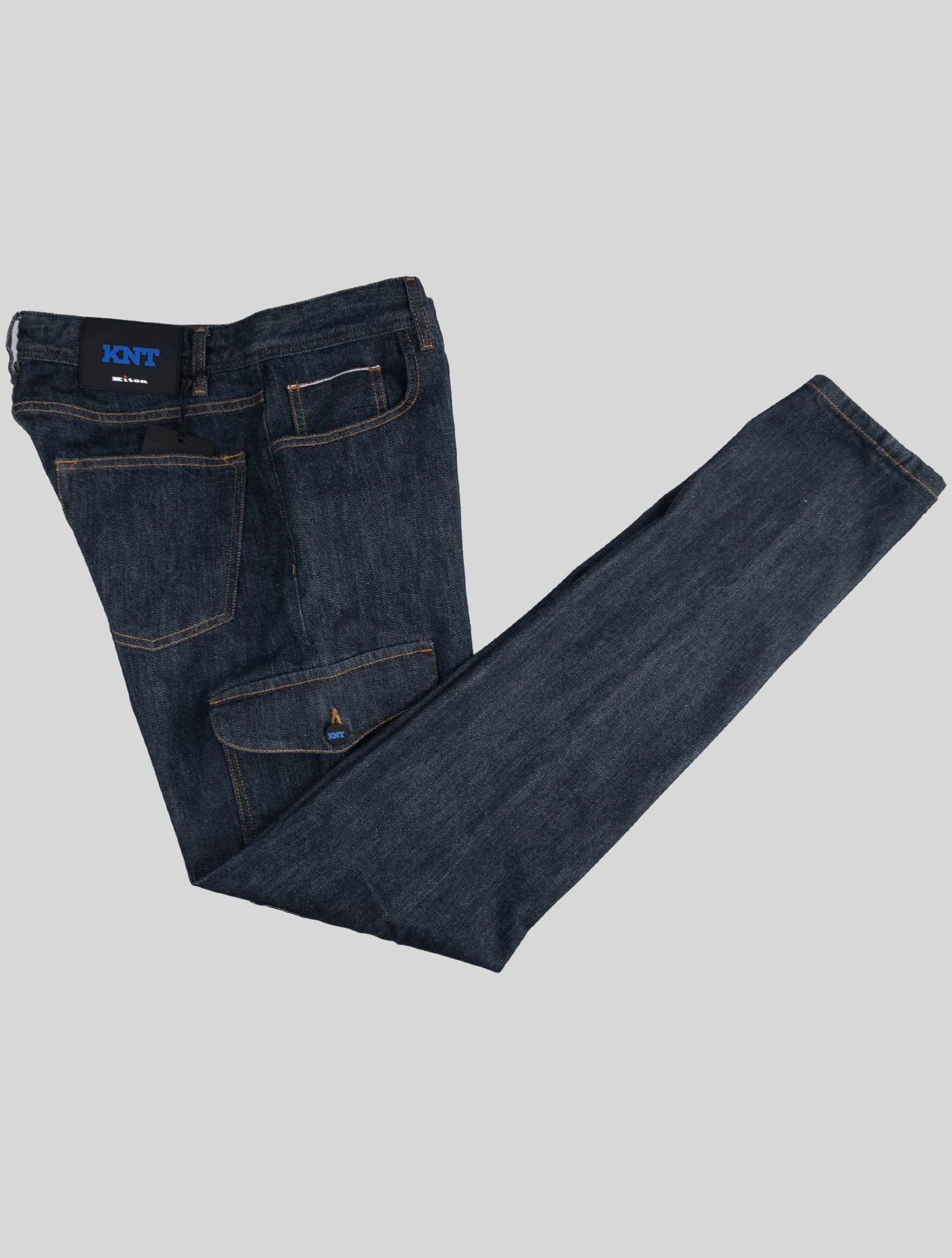 KNT Kiton Blau Baumwolle Pe Jeans Cargo