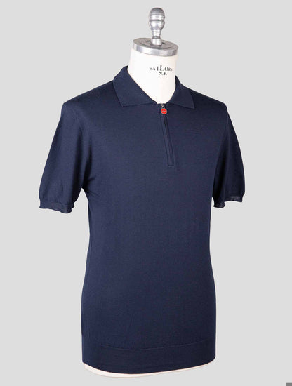 Kiton Blue Navy Cotton Polo