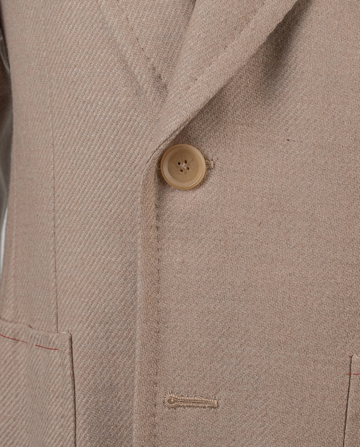 Isaia Beige Wool Overcoat