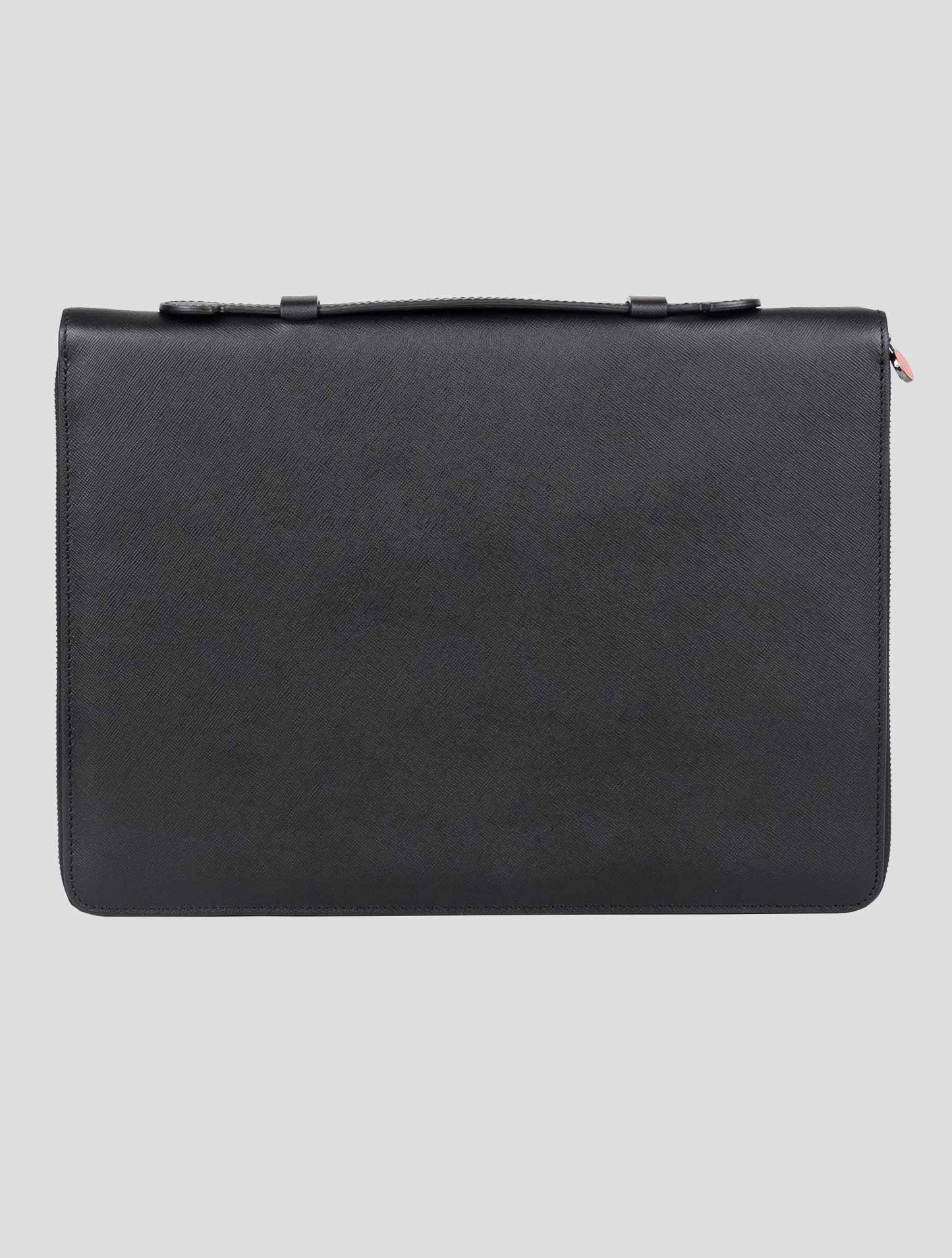 Kiton Black Leather Document Holder