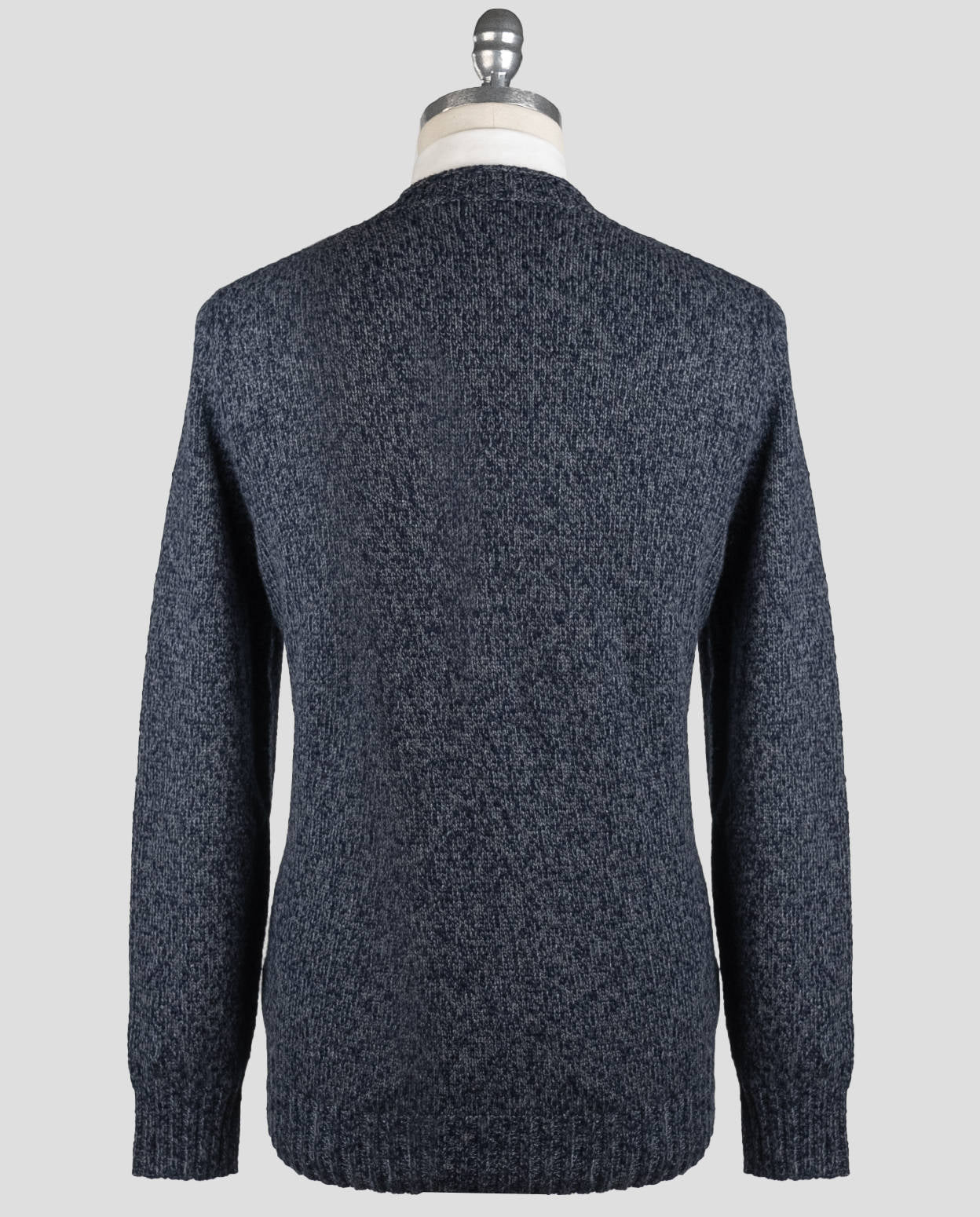 Brunello Cucinelli Blue Lambsuld Cashmere Sweater Crewneck