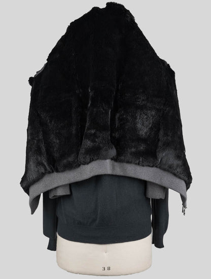 Marco Pescarolo Gray Pl Camel Lapin Fur Coat