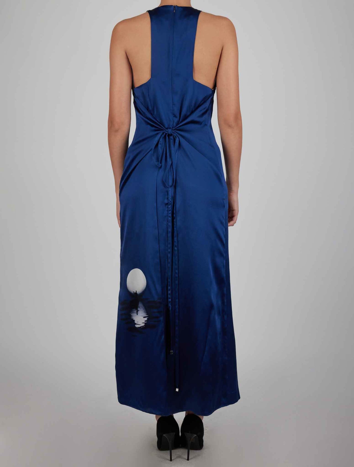 שמלת משי כחולה קיטון