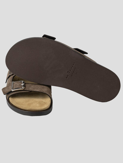 Kiton Brown læder Tække Sandaler