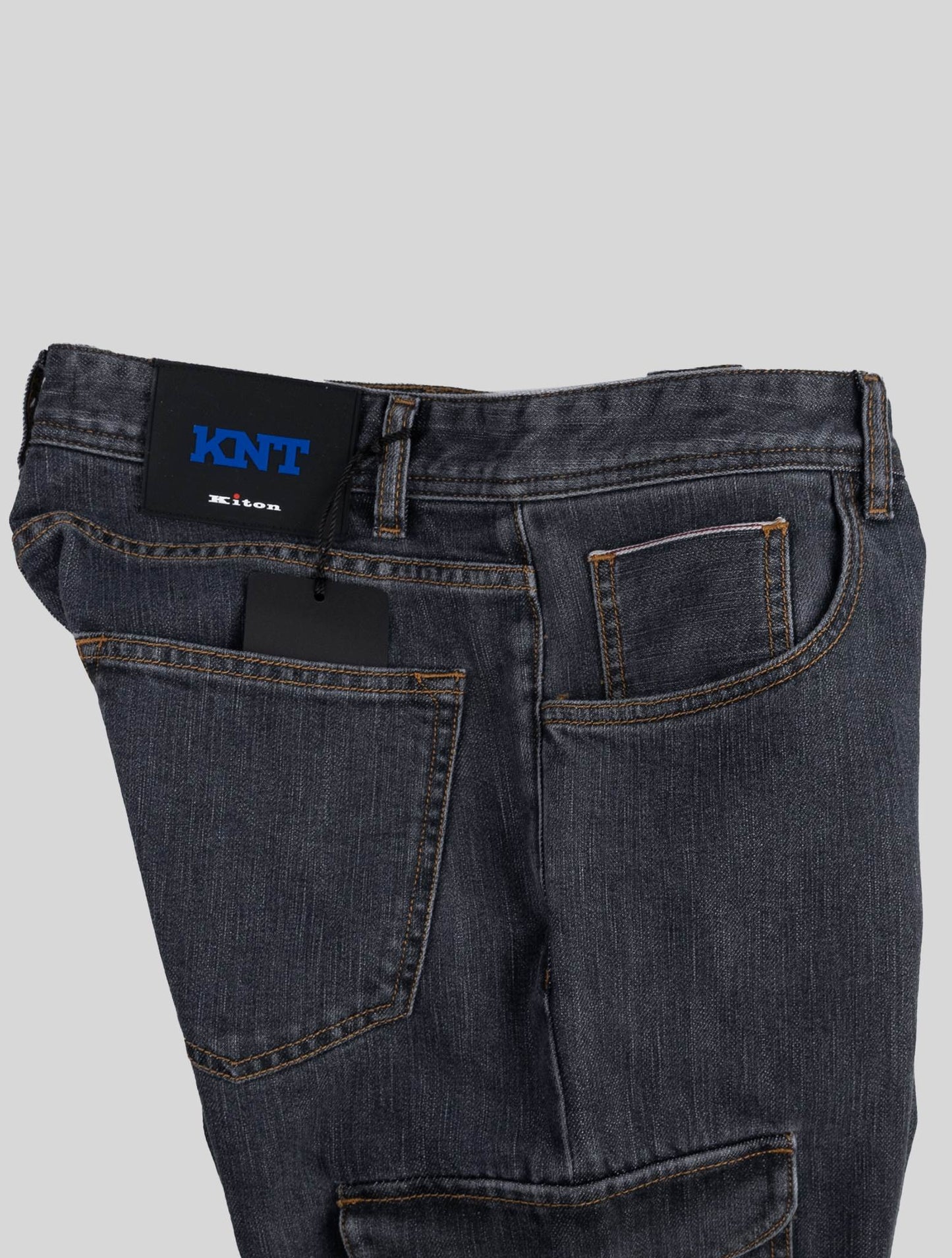 KNT Kiton Gris Coton Pe Jeans Cargo