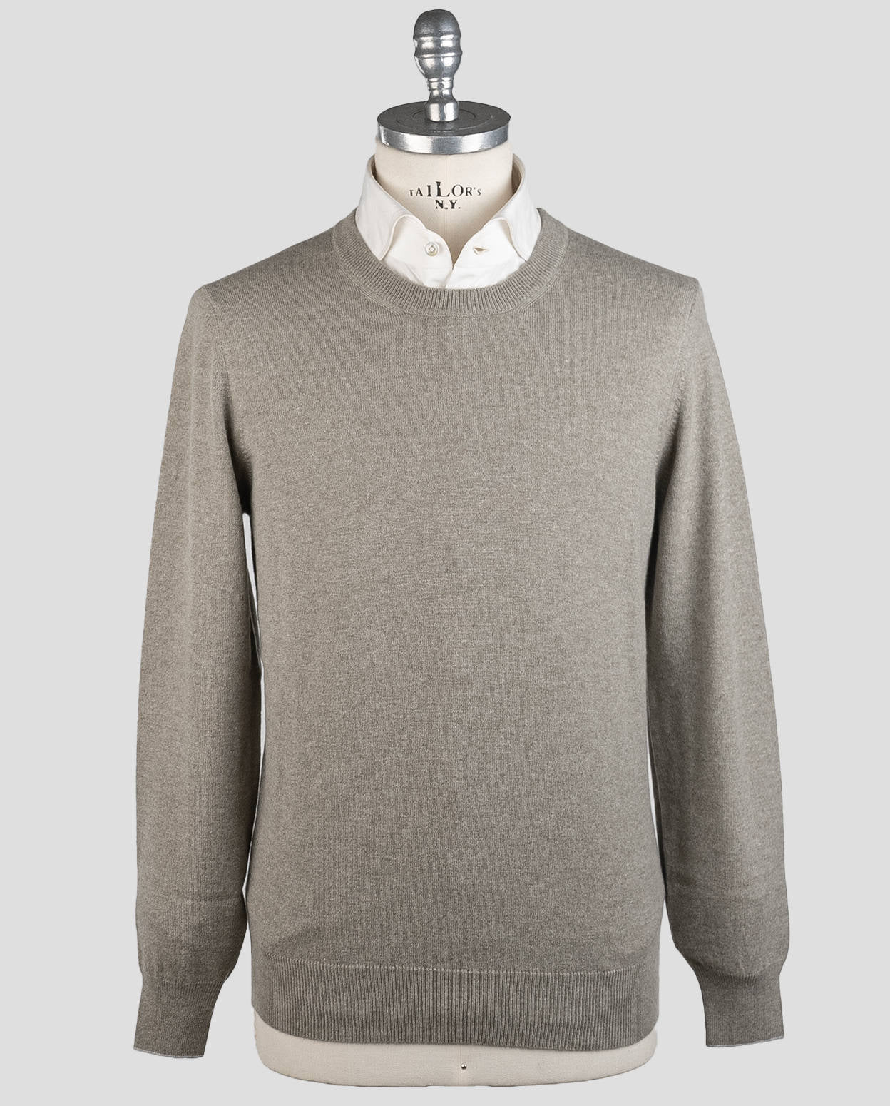 Brunello Cucinelli Grauer Kaschmir pullover mit Crewneck