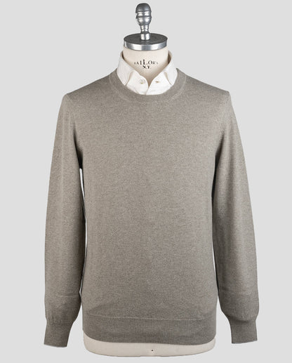 Brunello Cucinelli Gray Cashmere Sweater Crewnec