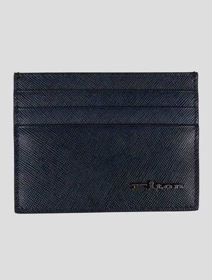 Kiton Blue Navy Leather Document Holder