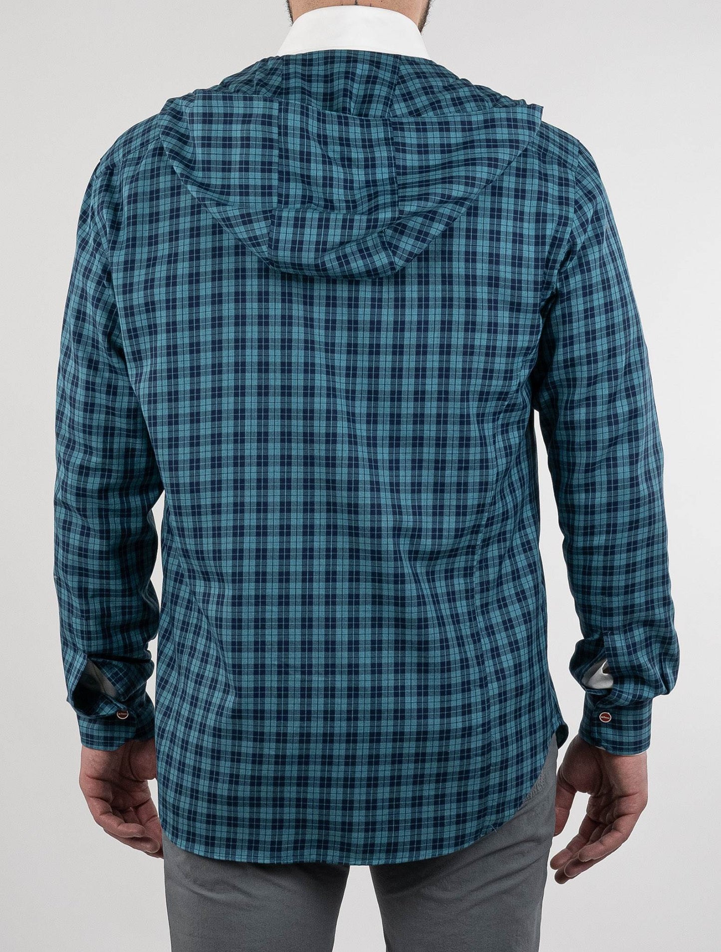 Camisa de cachemir de algodón azul marino Kiton Mariano
