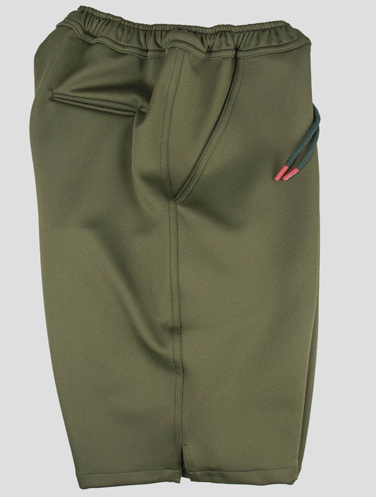 Kiton Green Pl Cotton Pa Ea Short Pants Neoprene Fabric