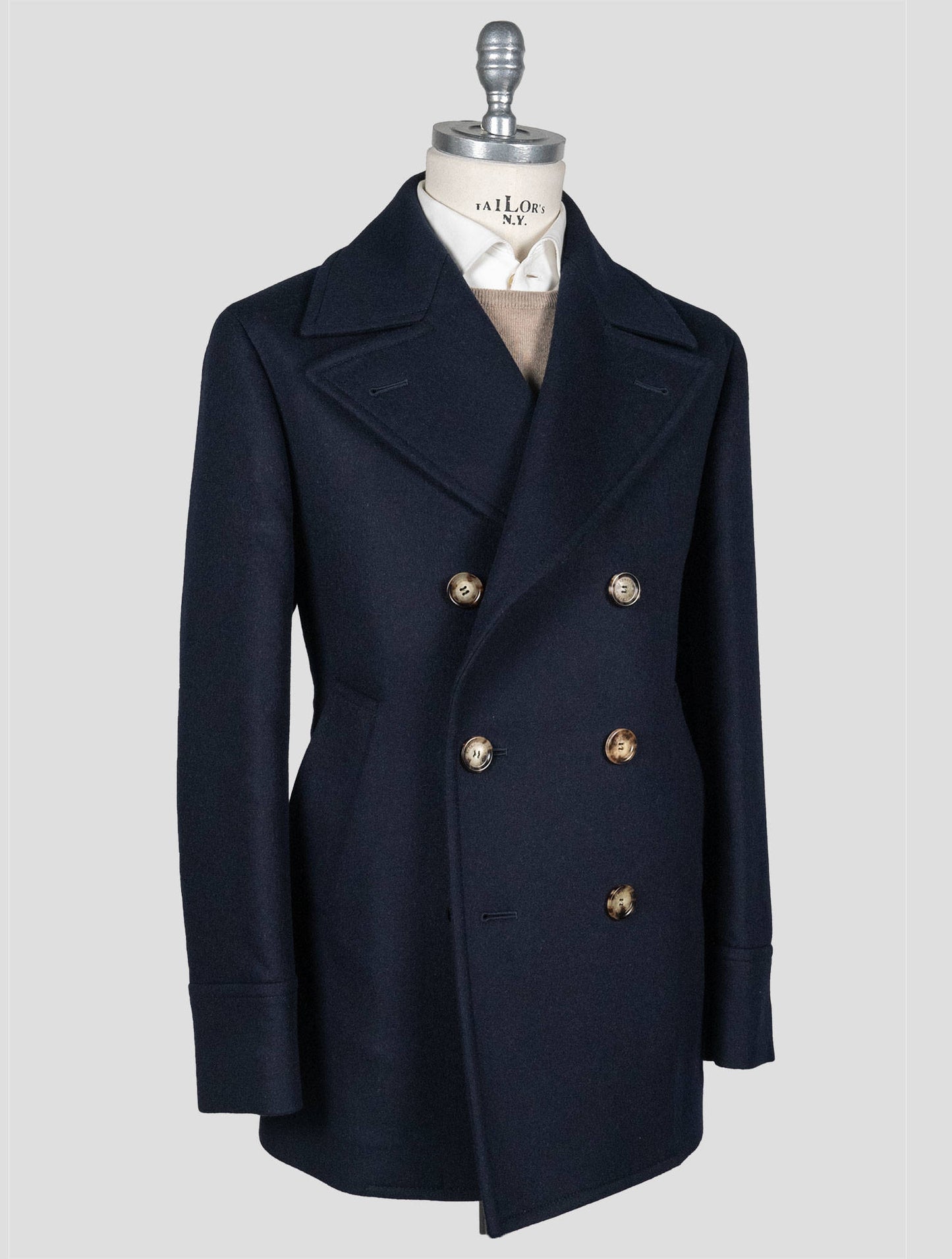 Brunello Cucinelli Dark Blue Wool Coat