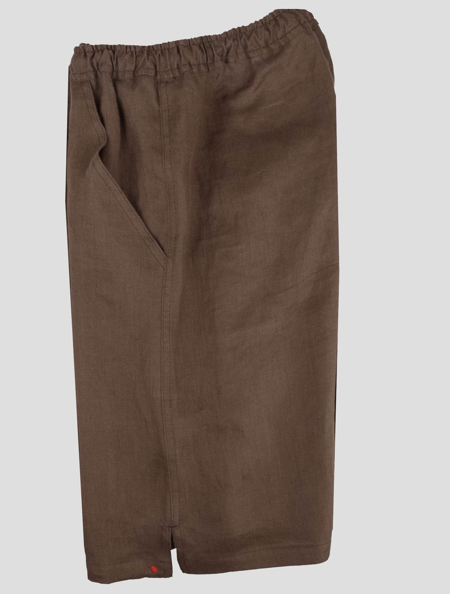Kiton Brown Linen Short Pants
