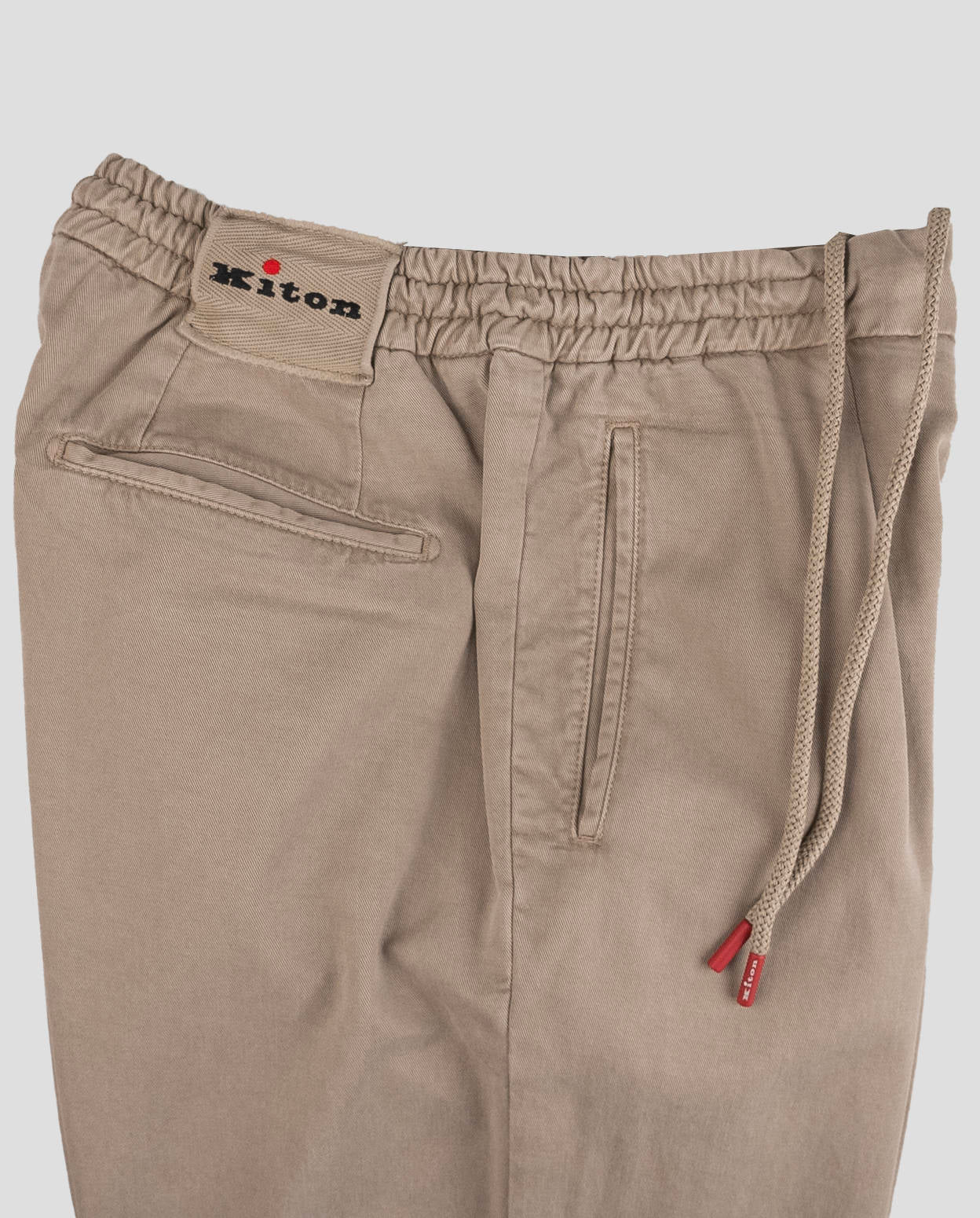 Kiton Beige Lyocell Cotton Ea Pants