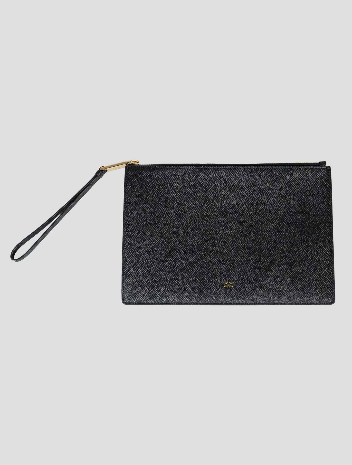 Ferragamo Black Leather Pochette