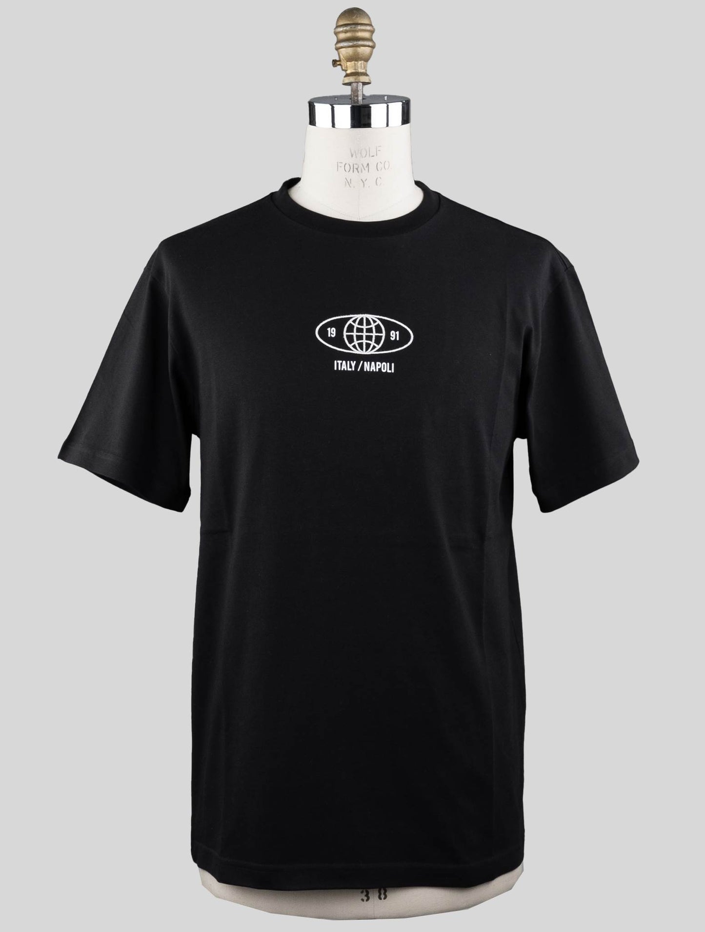 KNT Kiton T-shirt de algodão preto
