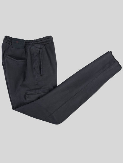 Kiton Black Lycra Cotton Ea Cargo Pants