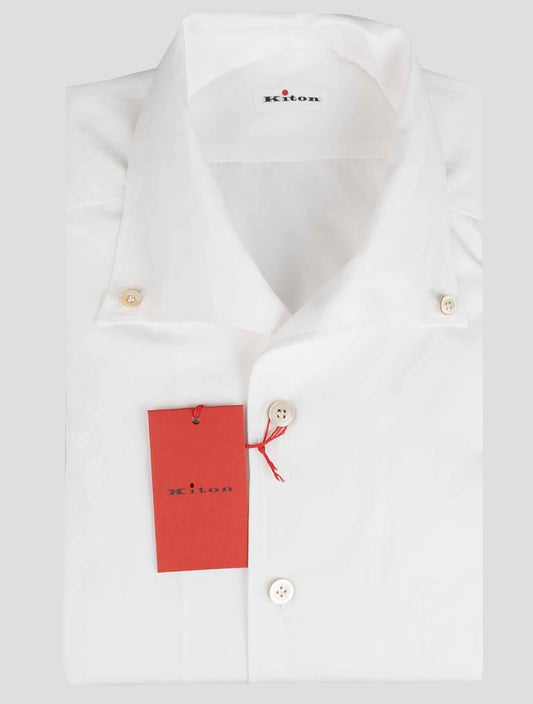 Kiton Белая хлопчатобумажная рубашка