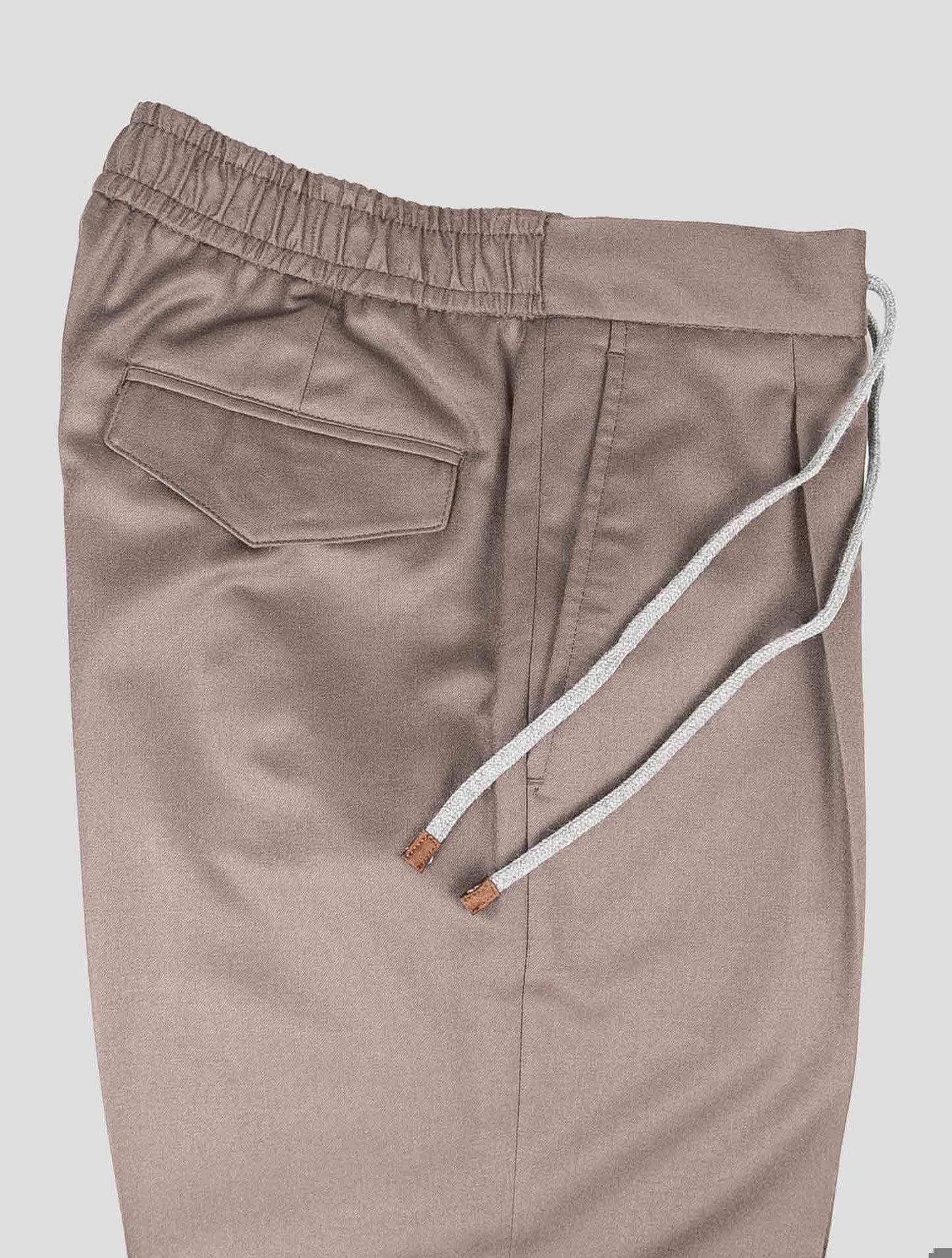 Barba Napoli Taupe Virgin Wool Pant