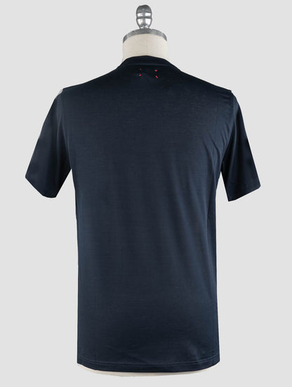 Kiton blue navy cotton t-krekls