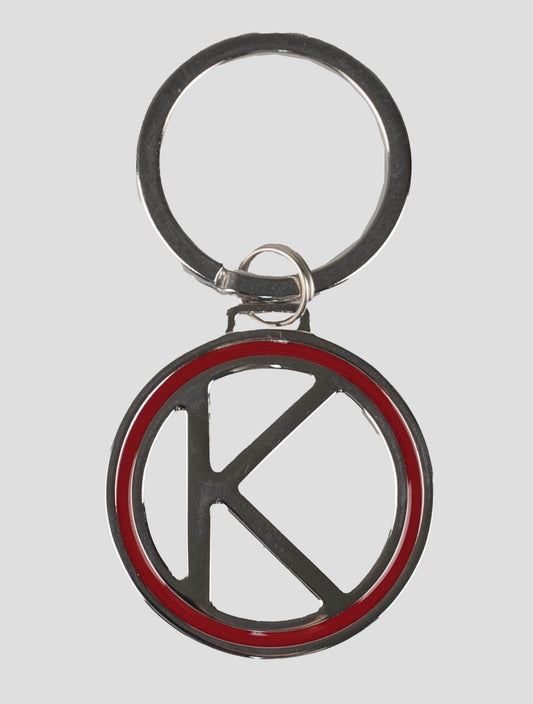 Kiton Silver Red Brass Keychain