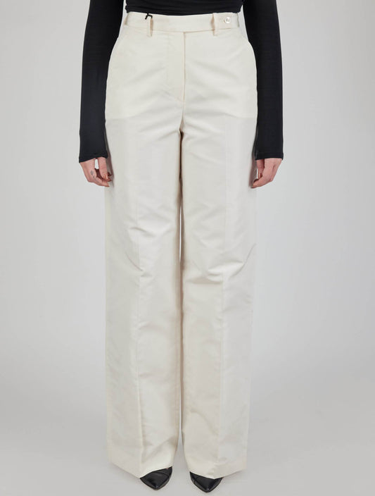 Pantalones de seda blancos de Kiton
