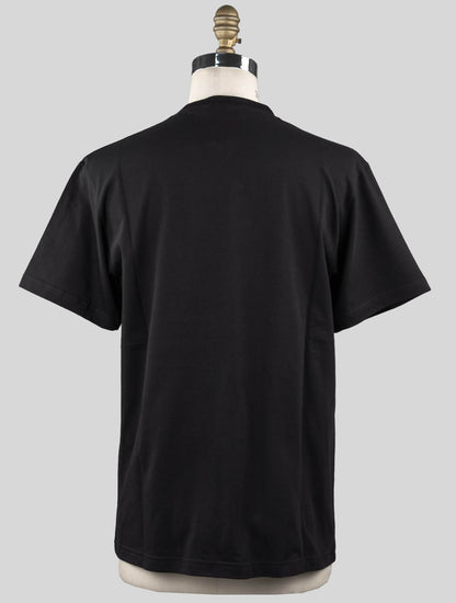Camiseta de algodón negro KNT Kiton