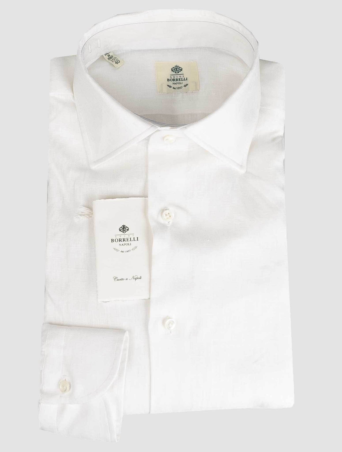 Luigi Borrelli White Cotton Shirt