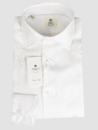 Camisa de algodón blanca Luigi Borrelli
