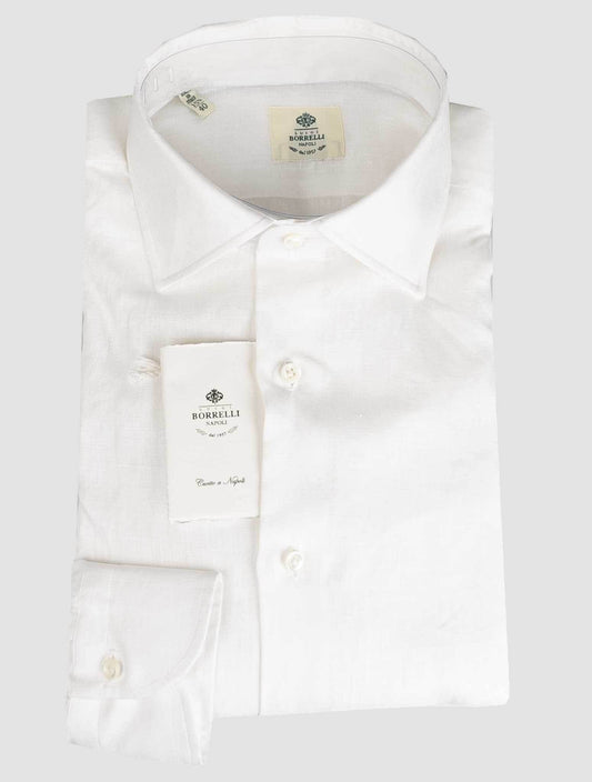 Luigi Borrelli bijela pamučna košulja
