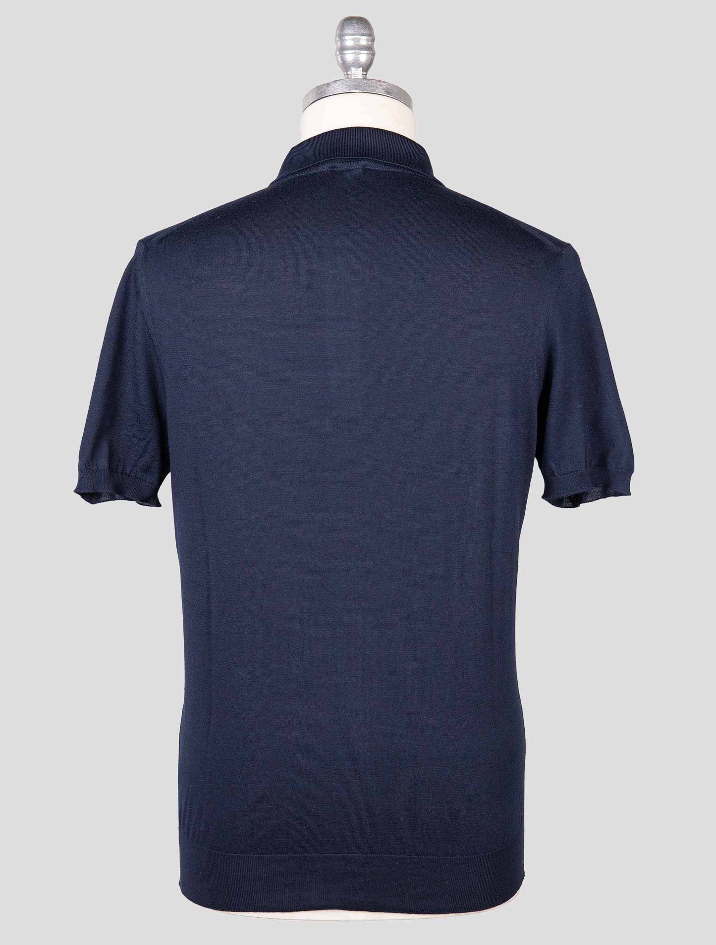 Kiton Blue Navy Cotton Polo