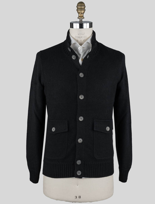 Barba Napoli Black Cashmere Tweater Cardigan