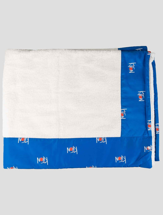 Kiton White Light Blue Cotton Pl Beach Towels